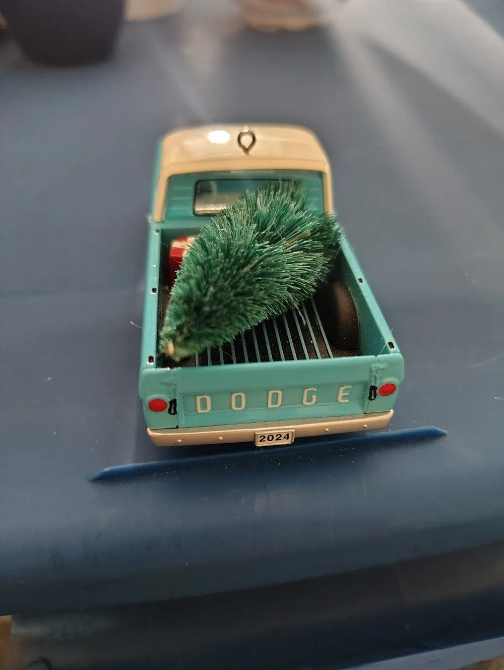 Hallmark Keepsake Christmas Ornament Teal and Cream Holiday Pickup Truck Decor